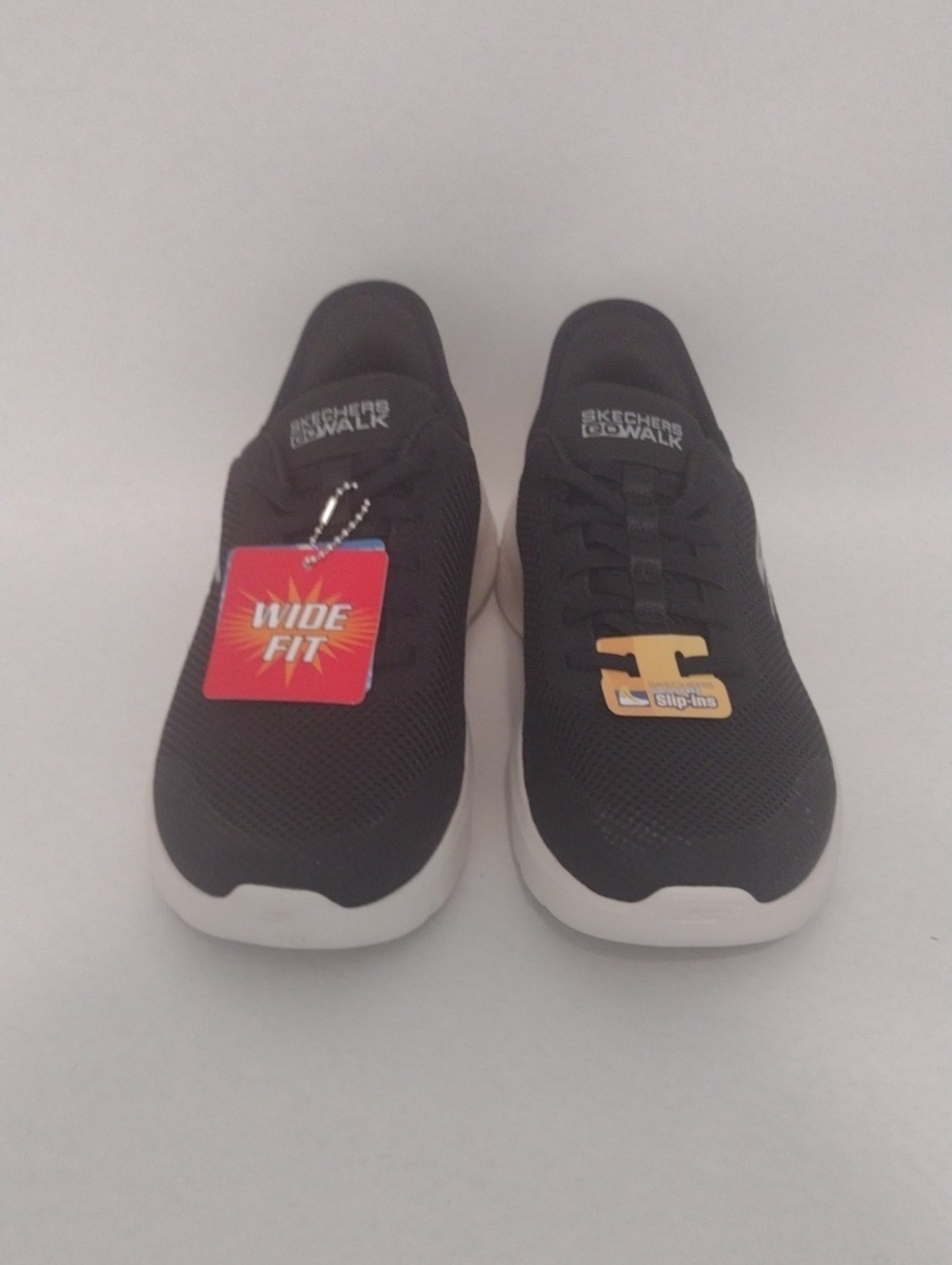 Skechers Black Slip-On Wide Fit Sneakers (J818)